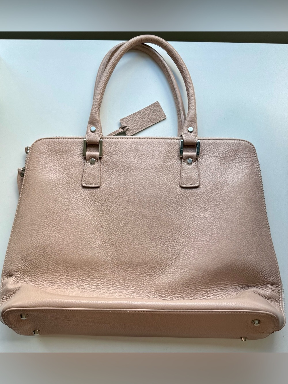 Bought in florence italy! Women's Blush Pink Leather Tote Bag - Classic Carryall